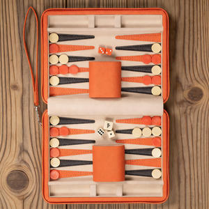 Set da Viaggio di Lusso Verde per Mini Giochi da Spiaggia: <span class=keywords><strong>Dama</strong></span> Magnetica e Backgammon Turco - Product Image 1