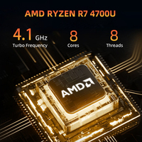 Neuer Mini-PC AMD R5 4600H R7 5700U 6800H Dual DDR4 DDR5 M.2 2280 HDMI VGA Dual-Display für Büro, Zuhause, Business, Gaming und Design