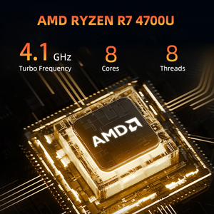 Mini Pc Desktop produttori e R7 4700U <span class=keywords><strong>CPU</strong></span> 2 * DDR4 RAM NVME SSD HD VGA RJ45 WIFI6 Mini Pc da gioco - Product Image 2