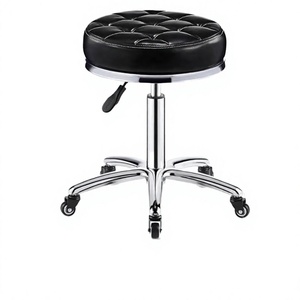Tabouret de Salon de Coiffure Rose Doré pour Tatouage Inclinable - Réglable, Rotation à 360 Degrés, Pompe Hydraulique, Métal Durable - Product Image 4