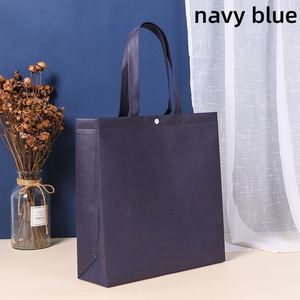 Eco-friendly <b>Shopping</b> <b>Bag</b> with Handle Snap Button Reusable <b>Foldable</b> Non Woven Tote <b>Bag</b> Custom Logo Letter Pattern Gift - Product Image 5