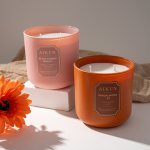 AIKUN Velas de Cera de Soja al por Mayor, Hechas a Mano, de Lujo, Ecológicas, Aromáticas, en Vaso de Vidrio para Bares de Ramadán - Product Image 3