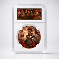 Pièce de monnaie en cuivre pur 999 de 1 oz, édition collector haut de gamme, série Mythologie Grecque, coffret acrylique coloré, haute relief, cadeau exquis