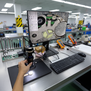 Industrial Digital <strong>Microscope</strong> with 4K Camera Continuous Zoom for PCB Inspection Soldering Quality Control - Product Image 1