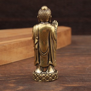 Estatua de Buda Vairocana de latón, figura de mesa de 1 pieza para decoración del hogar y el coche - Product Image 3