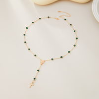 Collier pendentif croix en cristal multicolore pour femmes, colliers longs tendance, accessoires de mode, cadeaux