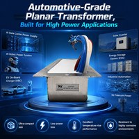 Transformateur haute fréquence à isolation métallique PQ6035H avec câblage intégré pour applications MV/HV