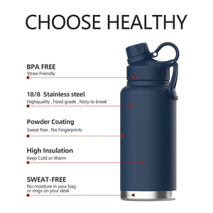 Hot Sale 32oz Insulated Stainless Steel Keep Hot And Cold Bottle With Straw Lids