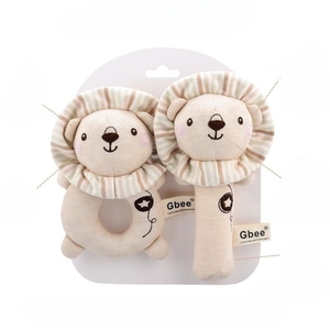 Jouet en peluche <span class=keywords><strong>hochet</strong></span> pour bébé, éducation précoce, animaux, jouets apaisants, hochets pour bébé, clochettes personnalisées, 2023 - Product Image 1