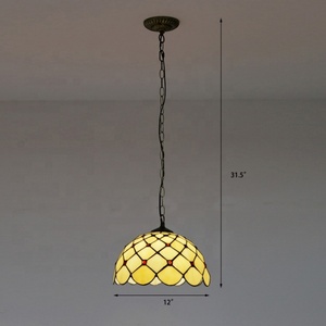 LongHuiJing Floral Vase Tiffany Style Jewel Ceiling Lamp <b>Light</b> - Product Image 2