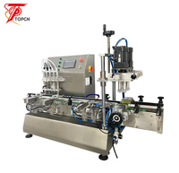Machine de remplissage et de bouchage automatique de liquides pour bouteilles rondes en plastique, à pompe magnétique numérique de bureau, pour jus et huile