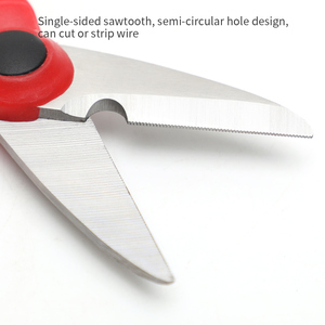 <span class=keywords><strong>Ciseaux</strong></span> d'électricien professionnels multifonctionnels, cisailles industrielles pour câbles, coupe-fils ergonomiques à poignée souple, en acier inoxydable pour le bricolage - Product Image 3
