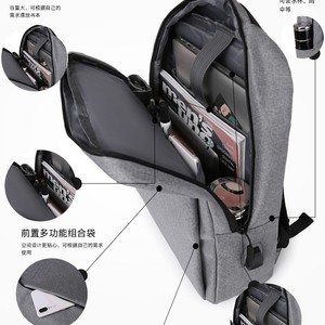 Laptop <b>Backpack</b> <b>Large</b> Capacity Waterproof Unisex Solid Color For Travel Business School 20-35L - Product Image 3