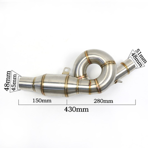 Tubo di Collegamento Centrale per Scarico Moto KAWASI Z800 <span class=keywords><strong>Z</strong></span> <span class=keywords><strong>800</strong></span> - Product Image 3