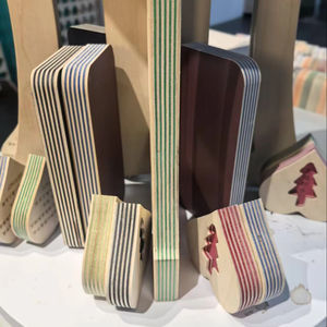 Rainbow Plywood Birch <strong>Veneer</strong> <strong>Wood</strong> Chips Heart-Shaped Laminate for Home Toys - Product Image 4