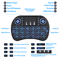 I8 Keyboard nirkabel Mini cerdas untuk continulator atau Compute dengan menancapkan ke dalam Dock Display audio Microsoft atau hub USB