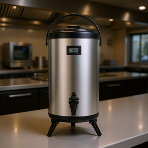 Dispenser per Bevande Isolato in Acciaio Inox da 9 Litri, Stazione per Bevande Calde e Fredde, Attrezzatura per Catering Commerciale - Product Image 3