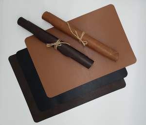 Tabletex Impresión personalizada Venta al por mayor Manteles individuales de lujo impermeables Navidad Vintage Native Black Cute Faux <span class=keywords><strong>Leather</strong></span> Manteles individuales - Product Image 4