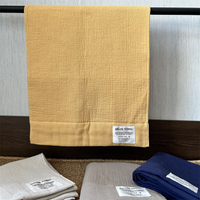 Serviette de bain en gaze 100% coton, douce, respirante, absorbante, multicolores, étiquette personnalisée pour la maison, l'hôtel, vente en gros