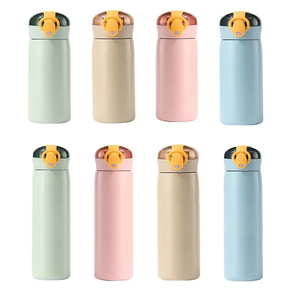 Bouteille d'eau isotherme en acier inoxydable avec logo personnalisé, bouteille d'eau isotherme avec couvercle et paille - Product Image 4