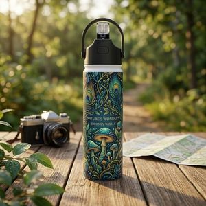 Custom logo 22oz Double Wall Wide Mouth Travel Tumbler Stainless Steel DIY Suablimation Blanks Water Bottle with Leak Proof Lid - Product Image 2