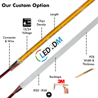 Strip COB LED kepadatan tinggi 12V 24V dapat diredupkan memotong di mana saja CRI 90 + untuk dekorasi rumah kontrol pintar ODM & OEM langsung dari pabrik