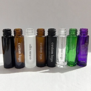 Envase Personalizado Pequeño para Aceite Cosmético en Roll-on, 5ml 10ml, Mini Botella de Vidrio Ámbar Esmerilado para Viaje, Fabricación de Botellas Roll-on - Product Image 5