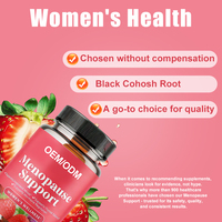 Groothandel OEM GMP-gecertificeerde veganistische natuurlijke Black Cohosh capsules voor vrouwen, ter ondersteuning en verlichting bij menopauze.
