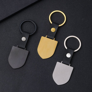 Tùy chỉnh khắc laser UV in ấn hình dạng khác nhau khoảng trống thép không gỉ Keychain PU da khóa kim loại móc chìa khóa - Product Image 5