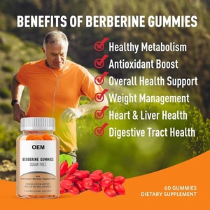 Olli OEM Vegan & hữu cơ berberine Gummies 1200mg đường miễn phí berberine <span class=keywords><strong>HCL</strong></span> Gummies - Product Image 5