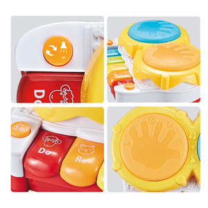 Tambour Bongo pour bébé 2 en 1, ensemble de batterie et de clavier, instrument de musique pour enfants, jouet de batterie en plastique, <span class=keywords><strong>piano</strong></span> miniature, jouet musical éducatif - Product Image 4