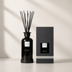 Diffuseur de parfum Aikun 1000ml en verre noir rond avec autocollants, coffret cadeau pour entreprise, hôtel, échantillon 3 jours, expédition 7 jours, parfum longue durée - Product Image 1