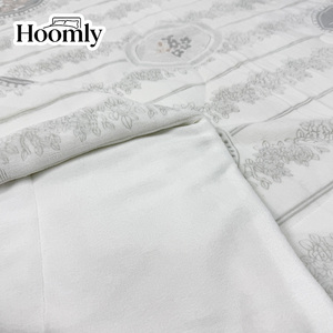 Couverture réversible <span class=keywords><strong>en</strong></span> <span class=keywords><strong>flanelle</strong></span> polaire Hoomly, motif floral vintage français, blanche, chaude, douce et confortable, pour toutes les saisons, pour la maison, le <span class=keywords><strong>lit</strong></span>, le canapé - Product Image 1