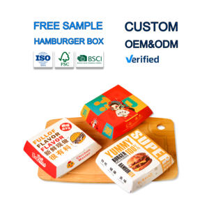 برغر دجاج مقلي مطبوع حسب الطلب بسمك ورقائق بطاطس مقلية وجبات خفيفة في الشوارع للوجبات السريعة - Product Image 2