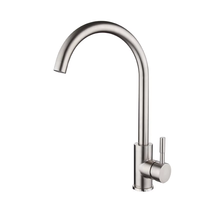 Robinet de cuisine à noyau en laiton en acier inoxydable anti-corrosion monotrou moderne durable pour usage commercial
