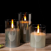 Bougie électronique LED Ornements Verres Simulés Bougies avec Télécommande pour Décoration Créative de Mariage Anniversaire Maison