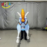 Costume gonflable portable de licorne ou cheval de carrousel pour défilé de carnaval