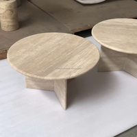 Table basse ronde en marbre naturel de luxe, table d'appoint moderne pour salon, OEM ODM disponible