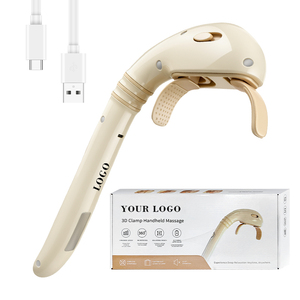 Masseur de cou sans fil rechargeable Type-C, simulation manuelle, massage Shiatsu amélioré, contacts en silicone souple, massage des épaules - Product Image 1