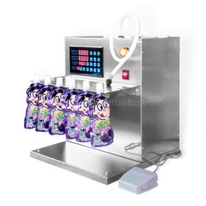 Semi-Auto <b>Small</b> Liquid Filling Machine, Desktop Stand-Up Pouch Quantitative <b>Pump</b> Nozzle Pouch Ketchup Jelly Juice Salad Dressing - Product Image 4