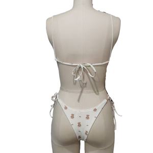 <span class=keywords><strong>Bikini</strong></span> string brésilien pour femmes Sexy jeunes filles Bandeau maillots de bain avec imprimés numériques animaux floraux géométriques en 13 couleurs - Product Image 2