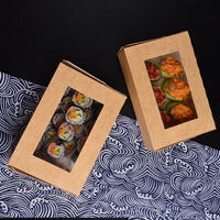 Emballage cadeau de luxe personnalisé pour chocolat Boîtes à pâtisserie avec fenêtre Conteneur alimentaire biodégradable Boîtes à sushi