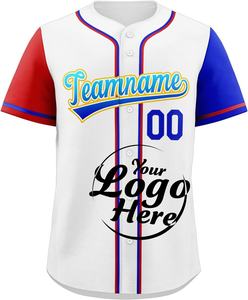 Jersey de béisbol en blanco, uniformes deportivos para niños, Jersey de fiesta, Jersey de béisbol, camisas de manga corta con botones, cosidas personalizadas - Product Image 1