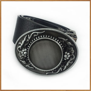 Mode Western Cowboy Legering Gesp Ovale Vintage 3d Gegraveerd Patroon Blanco Metalen Riemgesp - Product Image 6