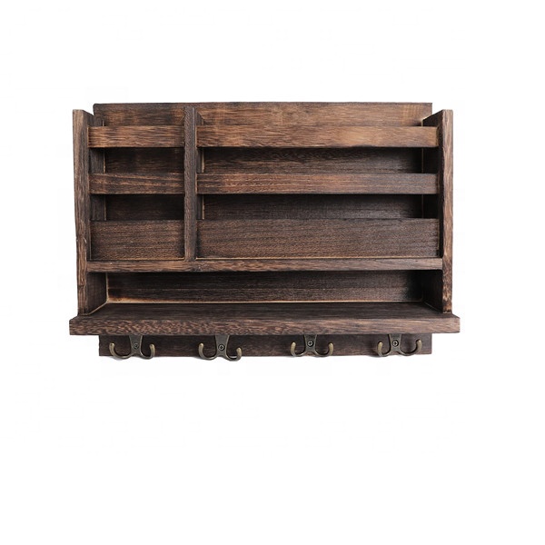 Деревянный держатель для ключей Paulownia, настенный держатель для электронной почты, настенная полка, органайзер, подставка для магазина, домашний декор для прихожей