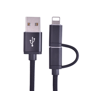 Tela de Nylon Durable 3A cargador rápido 2 en 1 Cable de carga USB para Samsung - Product Image 3