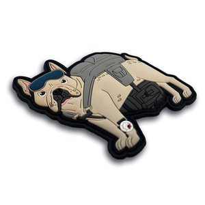 Patch in Silicone e PVC Personalizzate 3D con Velcro per Cappelli da Bulldog Francese, Colore Pantone - Product Image 4