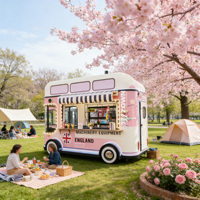 Chariot alimentaire électrique vintage de style européen, remorque mobile en acier inoxydable, couleur et taille personnalisables pour la vente de nourriture de rue