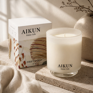 AIKUN Luxury Handmade Smokeless Glass Candle Soy Wax Candle Long Lasting <b>Reed</b> <b>Diffuser</b> Candle Sets <b>for</b> Wedding Decoration - Product Image 2