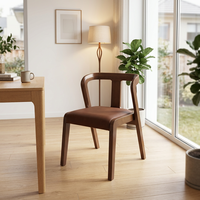Chaise de salle à manger moderne en bois avec accoudoirs, chaise de salle à manger de luxe, chaises d'hôtel en bois massif de luxe, OEM ODM